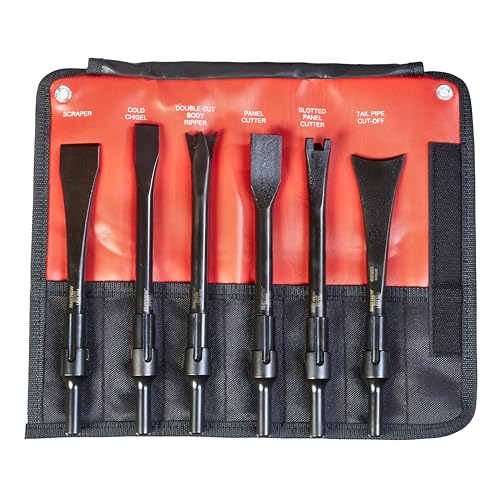 Image of Mayhew Tools 32200 Pneumatic Tool Set, 6-Piece Non-Turning, Black Oxide Finish