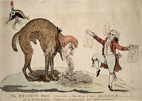 Cartoon Florida 1804 Ncartoon On President Thomas JeffersonS Secret Negotiations To Purchase East And West Florida From Spain Depicting Jefferson As A Scrawny Prairie Dog Stung By A Hornet Representin