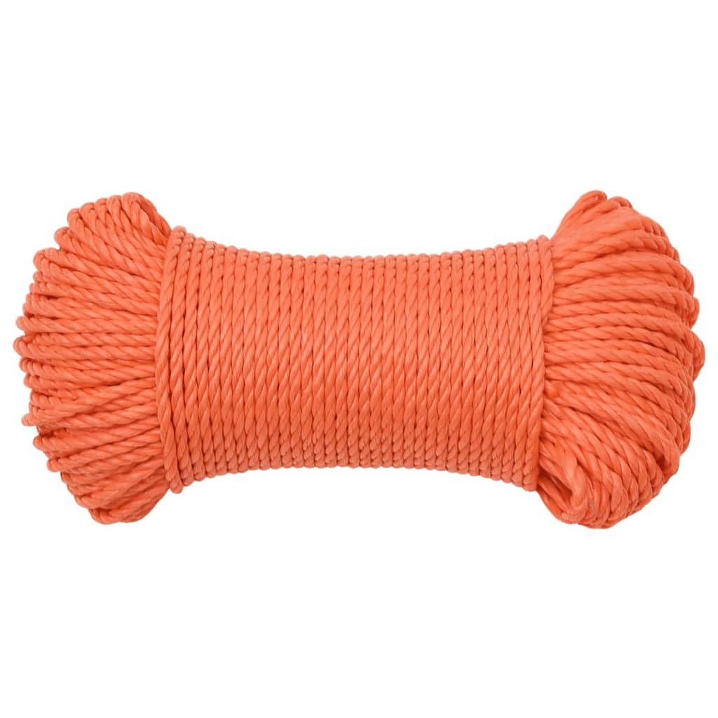 Linia outdoorowa – pleciona lina, Biała pleciona lina polipropylenowa o wymiarach 16 mm x 25 m, odporna na warunki atmosferyczne, rozdarcia, do użytku zewnątrz(Black/50 M,14 mm)