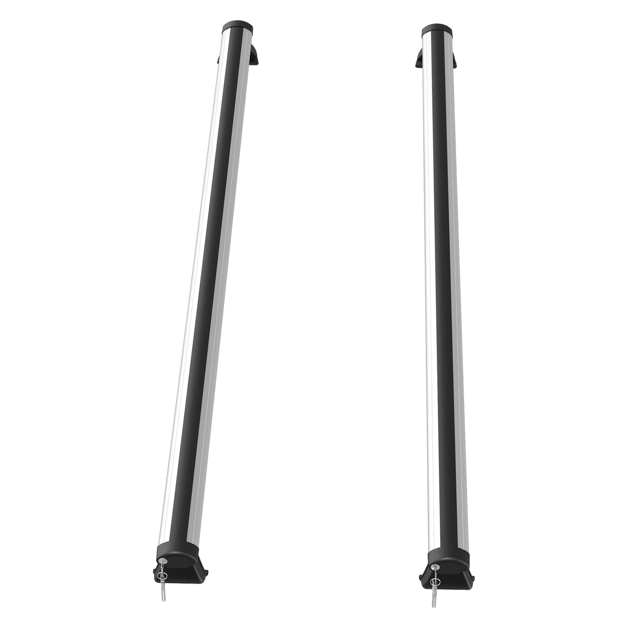 Dachgepäckträger Aluminium Schloss Sicherheitsschlüsseln, Entfernungen Bis 120Cm Tragkraft 75Kg Für SUV Berliner Vans Silber Dachträger-Querstangen