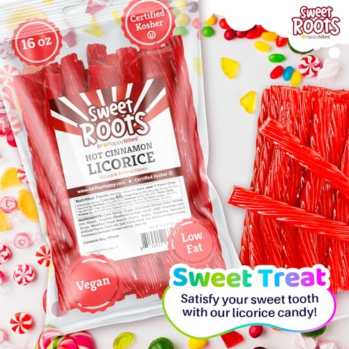 image for Happy Bites Sweet Roots Hot Cinnamon Licorice Twists – 1 Bag (16 oz)