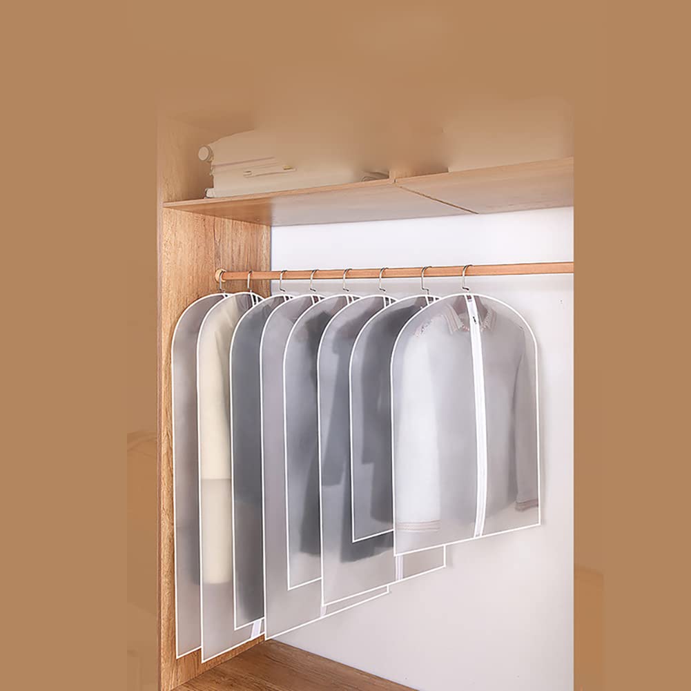 Fundas transparentes para ropa, 20 unidades, 60 x 80/100/120/140 cm, con cremallera, fundas para traje, abrigo y chaqueta, 20 unidades