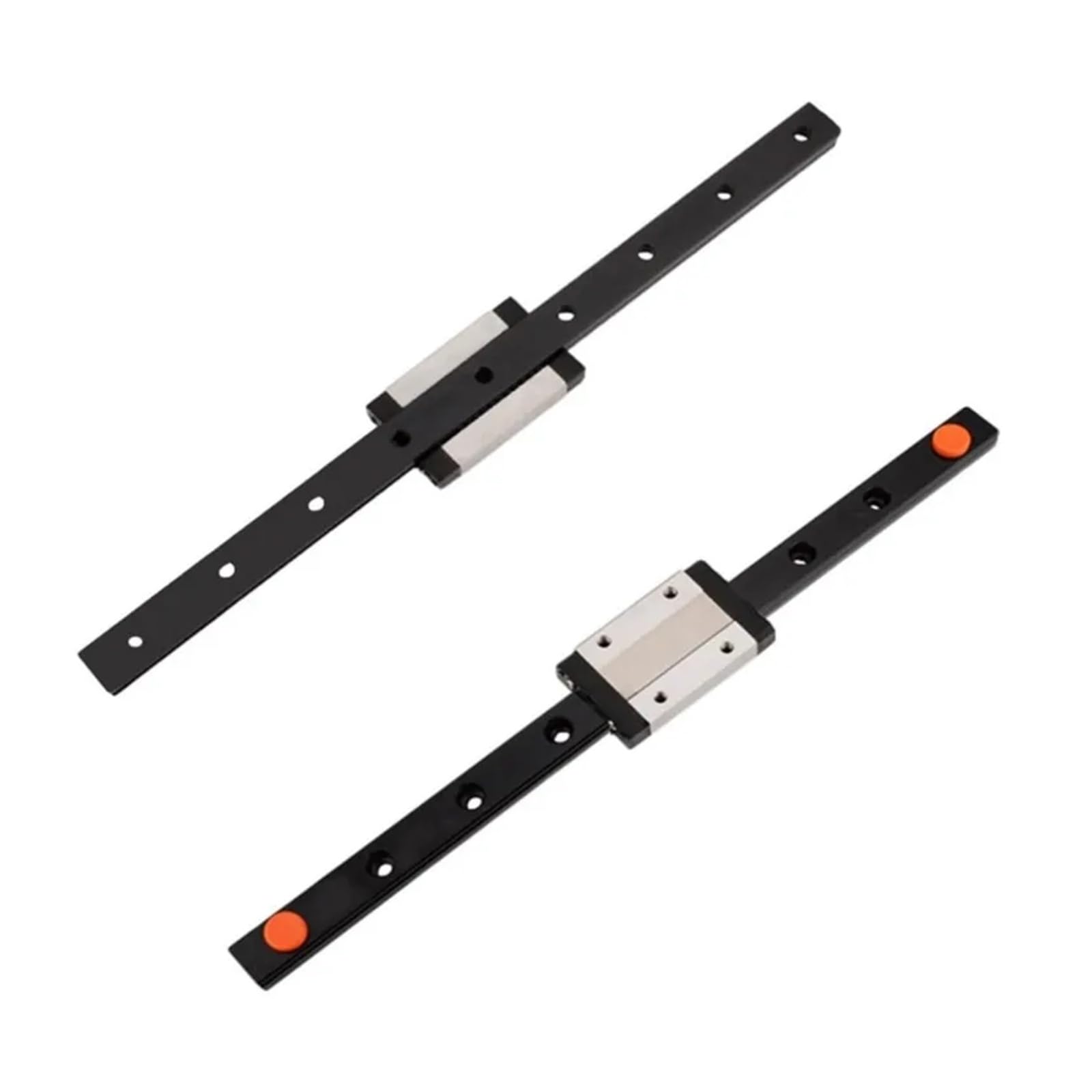 MGN15 - Guida scorrevole lineare da 15 mm, nera, L 50 100 300 500 1200 mm + blocco MGN15H o MGN15C per stampanti e macchine 3D fai da te (MGN15C, solo 1 blocco)