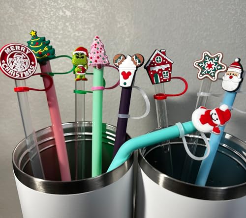 9 tapas de silicona para pitillos, cubre pitillos reutilizables, 9 piezas miniatura 6