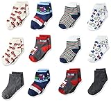 Cherokee Baby Boy's Classic 12 Pack Shorty Ankle Socks, Assorted Trucks, 12-24 Months