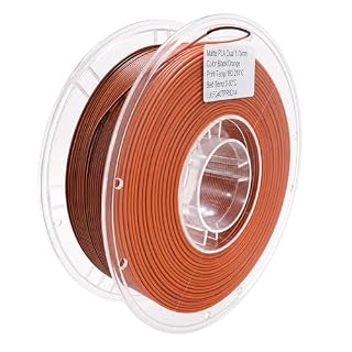 PRINSFIL マット双色PLA フィラメント ブラック/オレンジ 1kg 3Dプリンター用 低反射 マット仕上げ 双色PLAフィラメント 恐竜・メカ・ハロウィン・装飾モデル向け (black orange)