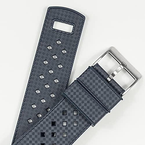 Image of 22mm Smoke Grey - BARTON Tropical-Style Watch Bands - Quick Release - Choose Strap Color & Width