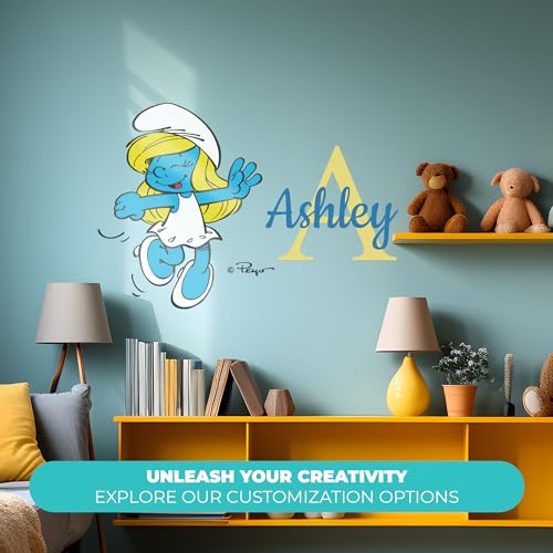 Vinilo decorativo personalizado Smurfette para pared miniatura 2