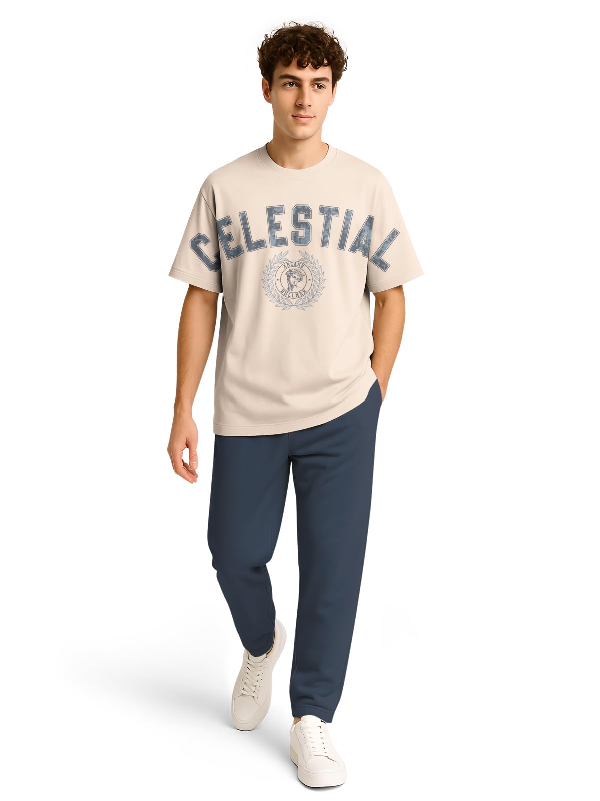 bullmer Trendy Co-ords with Oversized T-Shirt & Pants Clothing Set for Men | Cotton Blend Cord Set for Men-picture-24
