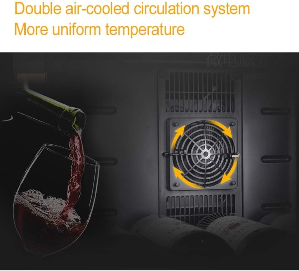 Cantinetta per Vino Elettronica Orizzontale, Frigo Indipendente, Piccola Cantina per Vino da Bar Domestico da 8 Bottiglie, Controllo Digitale, Porta in Vetro, Mini Frigorifero,N