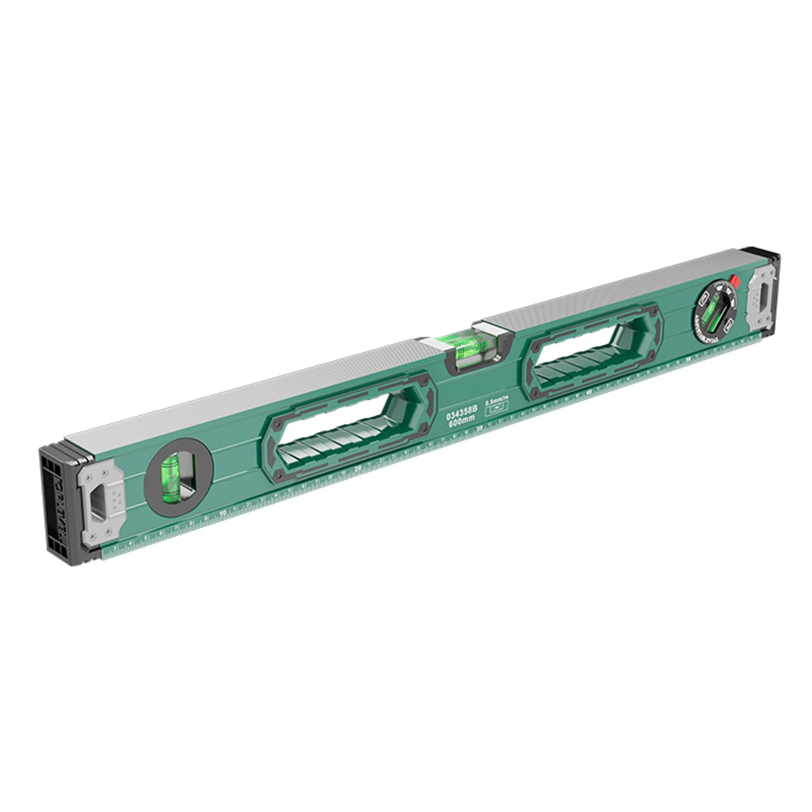 12inch / 24inch Ruler with Metric Scale and 45/90 / 180 Degree Bubble Measureing Ruler Aluminum Horizontal Vertical
