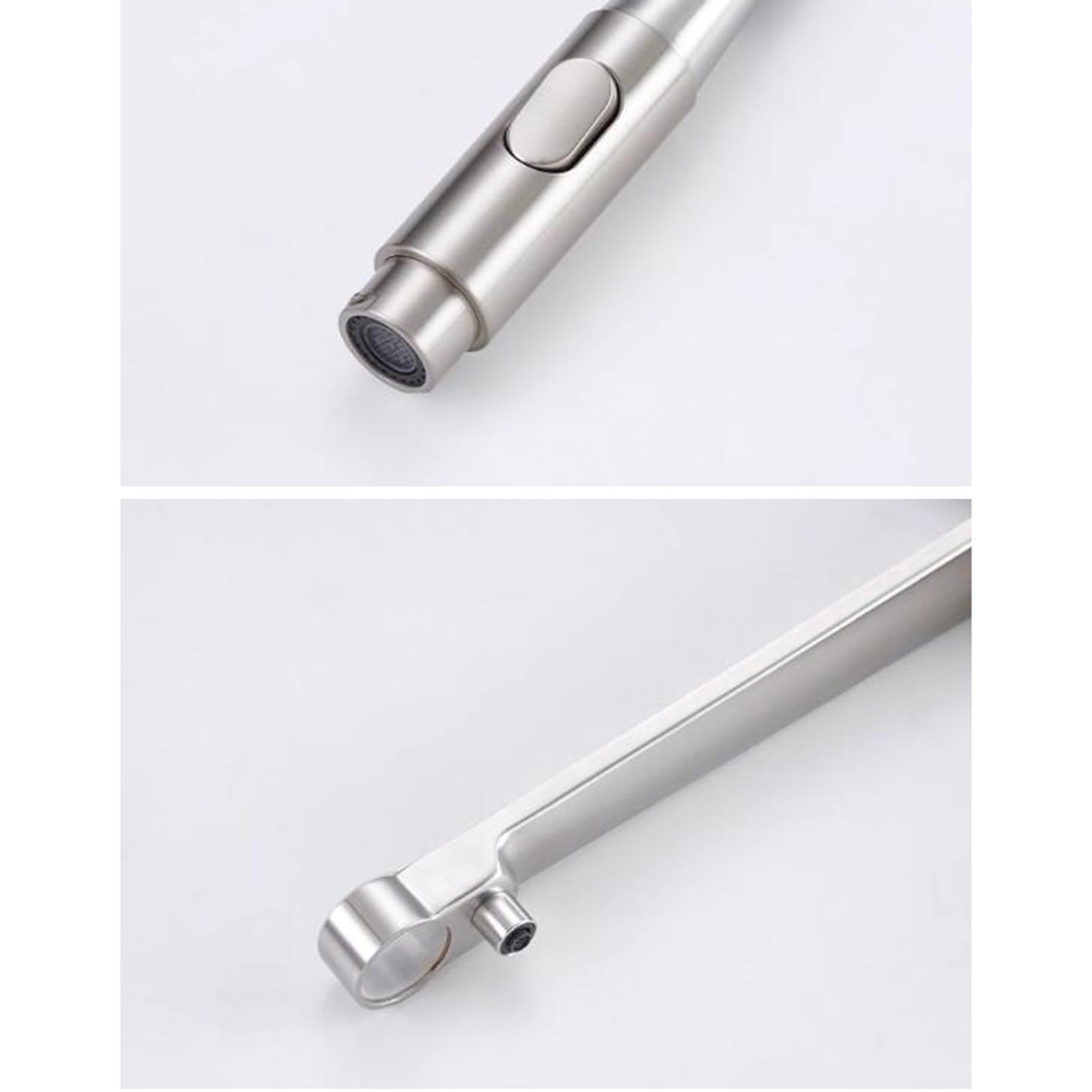 Grifo Cocina 3 Vias Osmosis Flexible Rotación Agua Pura Grifo Cocina Fregadero 3 Vias Acero Inoxidable-Gris