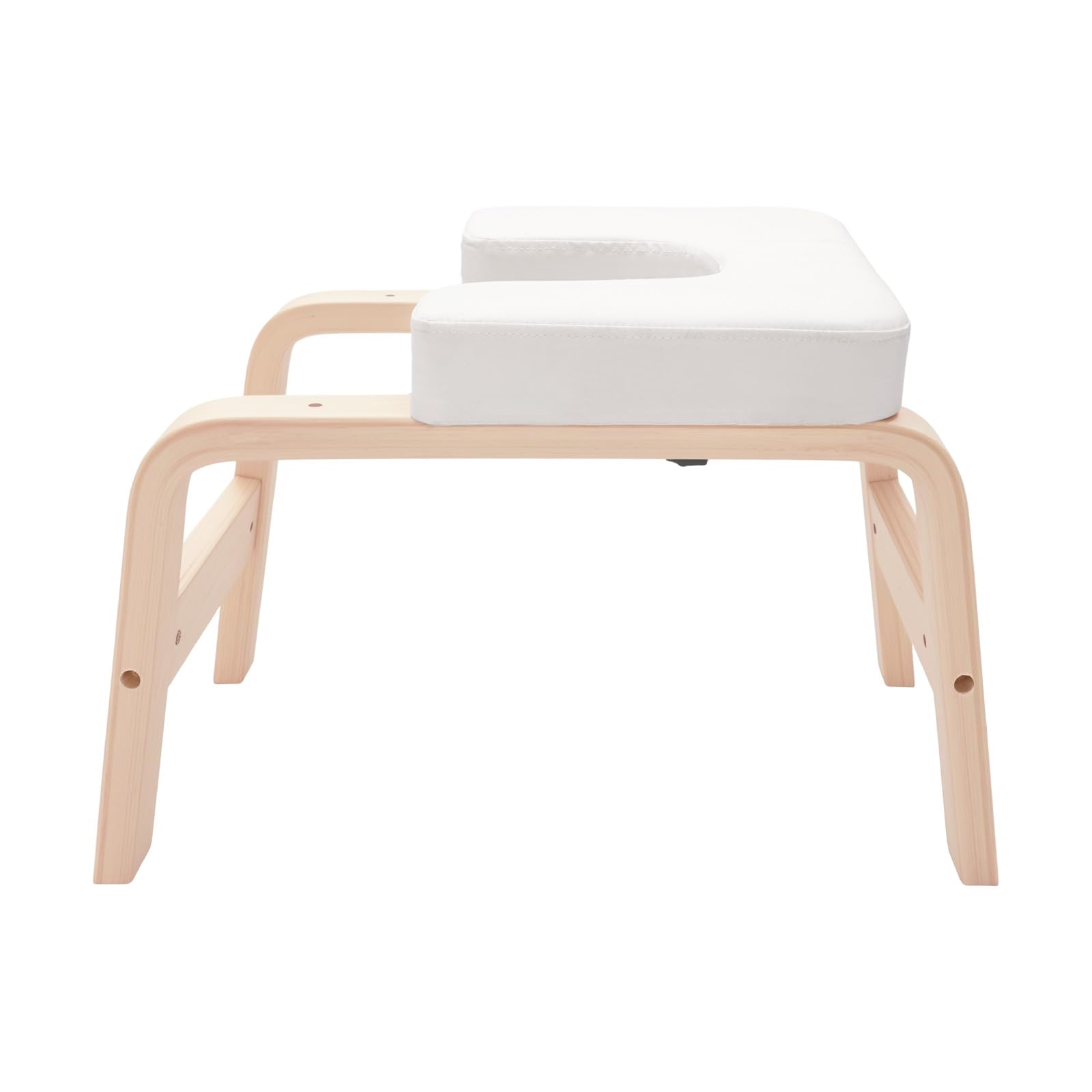 JJsdwin Yoga Headstand Stool, Strength Training Inversion Bench, Invert Chair for Waist, Leg, Hip Exercises and Head Stand, Load-bearing Capacity 200kg, White