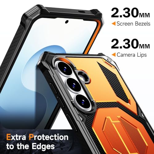 Image of 26+ Plus Case Orange: for Samsung S26+ Plus Case Magnetic,with Screen Protector, [Compatible with MagSafe] Military Grade Protective Case for Galaxy S26+ Plus 6.7 Inch Orange