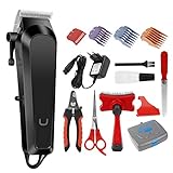 Forever Speed Máquina de cortar para perros profesional, multifuncional, con caja de herramientas, esquiladora silenciosa para perros y gatos con cable