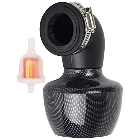 OxoxO 35mm 42mm 48mm Air Filter with Fuel Filter Compatible with ATV Dirt Pit Bike Buggy Quad Moped Scooter Go kart Motorcycle Cover