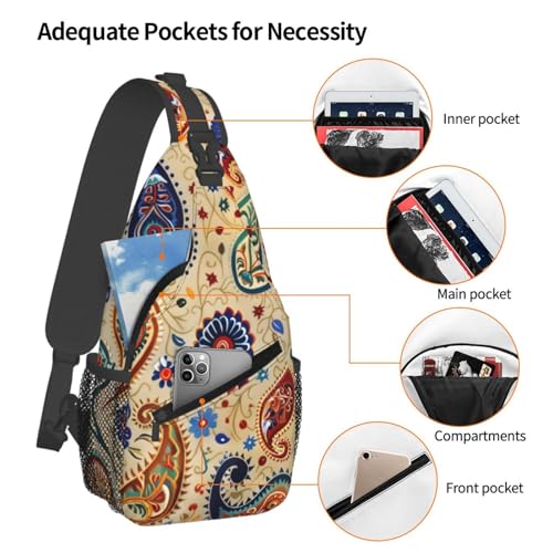 Mochila Sling Classic Paisley para Hombre y Mujer miniatura 4