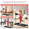 Walking Pad with Handle Bar, 3.5HP Electric Portable Walking Pad Treadmill with Handles, 0.6-10MPH Running Treadmill with Handles for Home Small, Big Screen, 400LBS Capacity