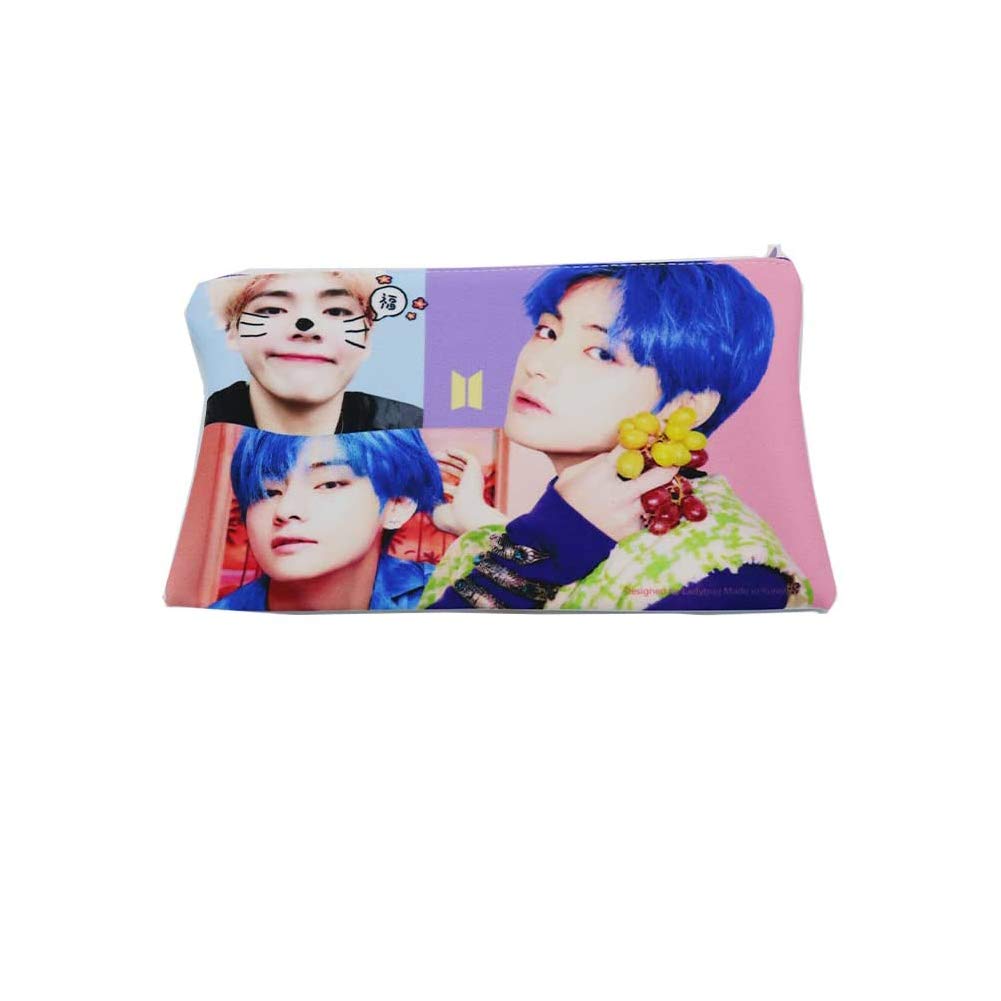BTS V Member's Photo Pouch Pencil Case with Button Badge (V