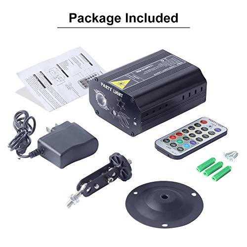 Party Lights, Rgb 3 Lens Remote Party Laser Light Sound Activated Dj Lights Dj Disco Stage Laser Light Led Projector For Christmas Halloween Decorations Gift Birthday Gathering Wedding Ktv Bar #TOP4