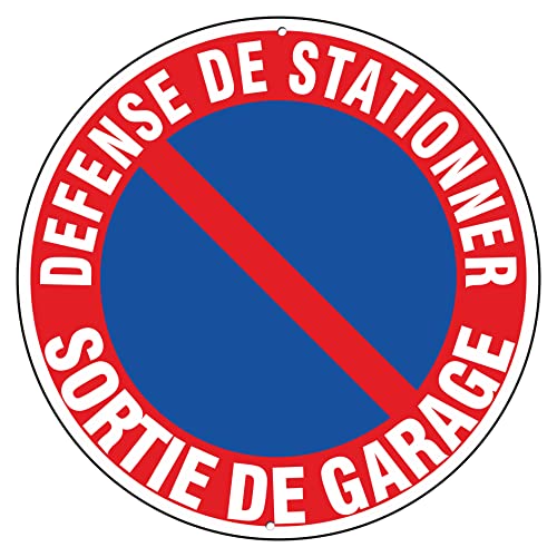 Panneau DEFENSE DE STATIONNER en aluminium 3mm. Pour usage extérieur ou intérieur (30 cm)