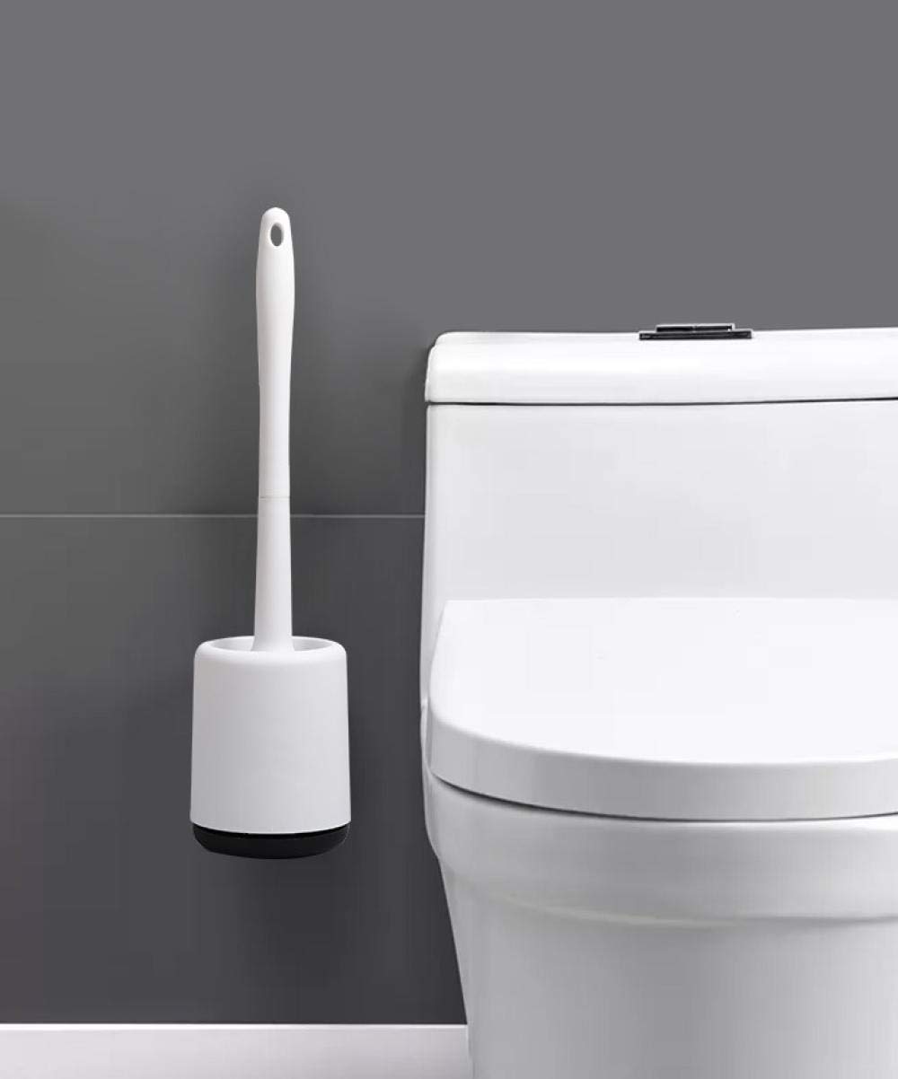 Spazzola per WC, spazzole per WC Spazzola per WC Spazzola per WC con Manico Lungo Scopino per WC in Silicone da Appendere al Muro Set di Pulizia per WC a casa