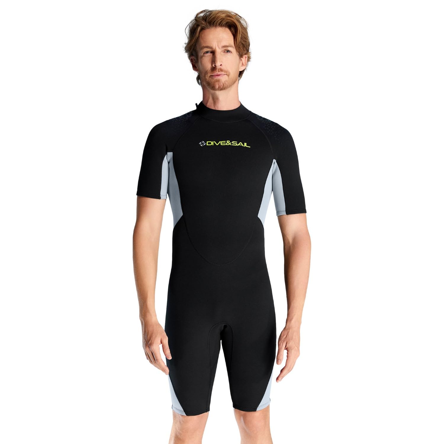 Shorty Wetsuit Men Women 2mm Neoprene Back Zip Wetsuit Spring Suit for Snorkeling Surfing Kayaking Scuba Short Sleeve Wet Suit 2097BK