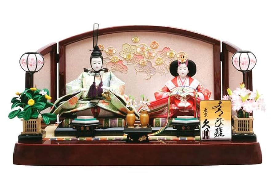 Amazon | 雛人形 久月 ひな人形 雛 平飾り 親王飾り よろこび雛