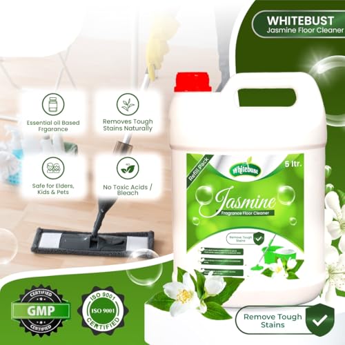 Image of Phenyl liquid 5 Liter Floor Cleaner for Hospitals, Homes, Offices & Commercial Use Removes Dirt, Stains & Germs phenyl 5 ltr Jasmine phenyl liquid pack of 2