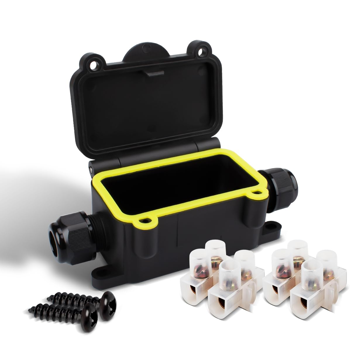 Innfeeltech 1 Pcs Electrical Junction Box Waterproof, Outdoor Waterproof Cable Connection Box LF-1668-2T