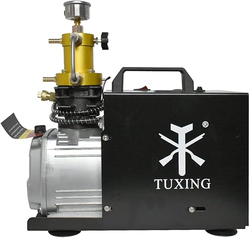 Miniatura 7 de TUXING Compresor de aire eléctrico de 4500Psi 300Bar Pcp, compresor de alta presión para rifles de aire Pcp, paintball y tanques de buceo, pruebas