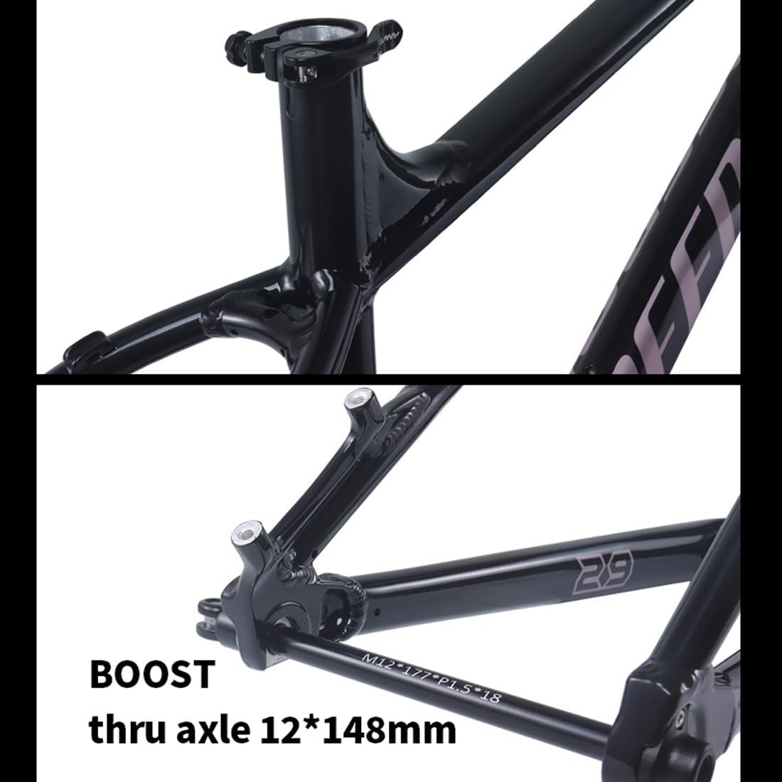 Hardtail Mountain Bike Frame 26/27.5/29er XC MTB Frame S/M/L Aluminum Alloy Disc Brake Frame Thru Axle 12 * 148mm Internal Routing