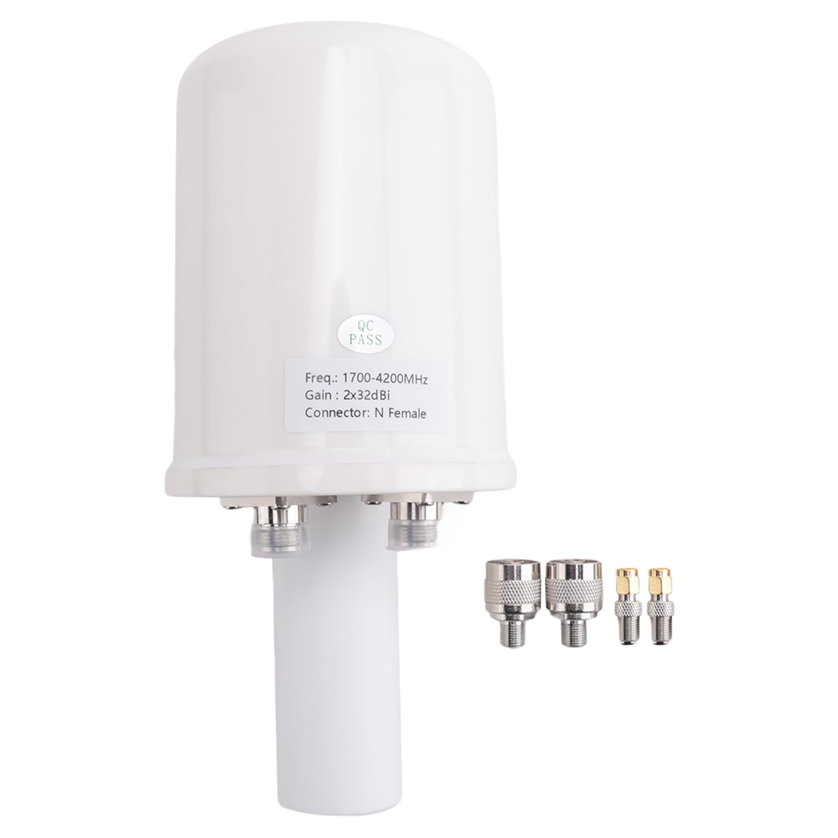 Corne d'alimentation D'Antenne 5G à Double Polarisation en 1700-4200 MHz WiFi 3G 4G 5G Réflecteur Parabolique 2X 32 DBI Uniquement Alimentation