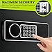 KPASAFE Large Safes for Home, Security Safe Box with Fireproof Bag, Digital Keypad, Spare Keys and Alarm System, Security Anti-Theft Design for Valuables, Document, 12.2