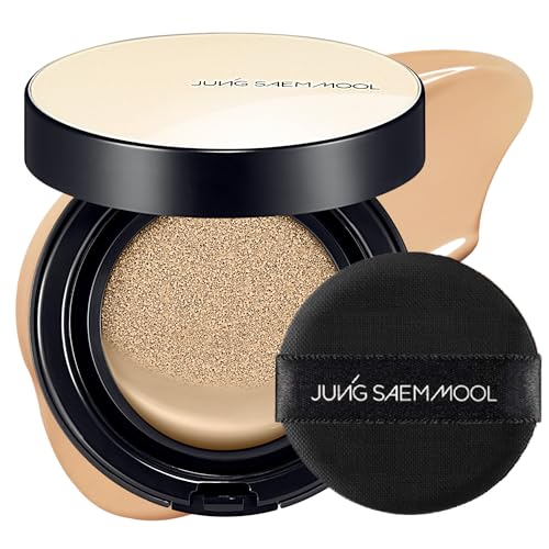 Image of JUNG SAEM MOOL Essential Skin Nuder Cushion | Natural Finish, Buildable Coverage Cushion Foundation by Korean Makeup Artist (Refill Not Included, 0.49 Fl Oz), 22W Sand