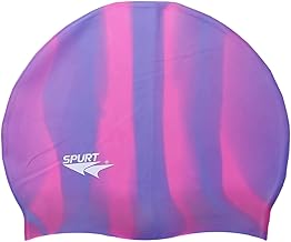 SPURT Silicone Swimming Cap in Zipper Bag Multi-Color