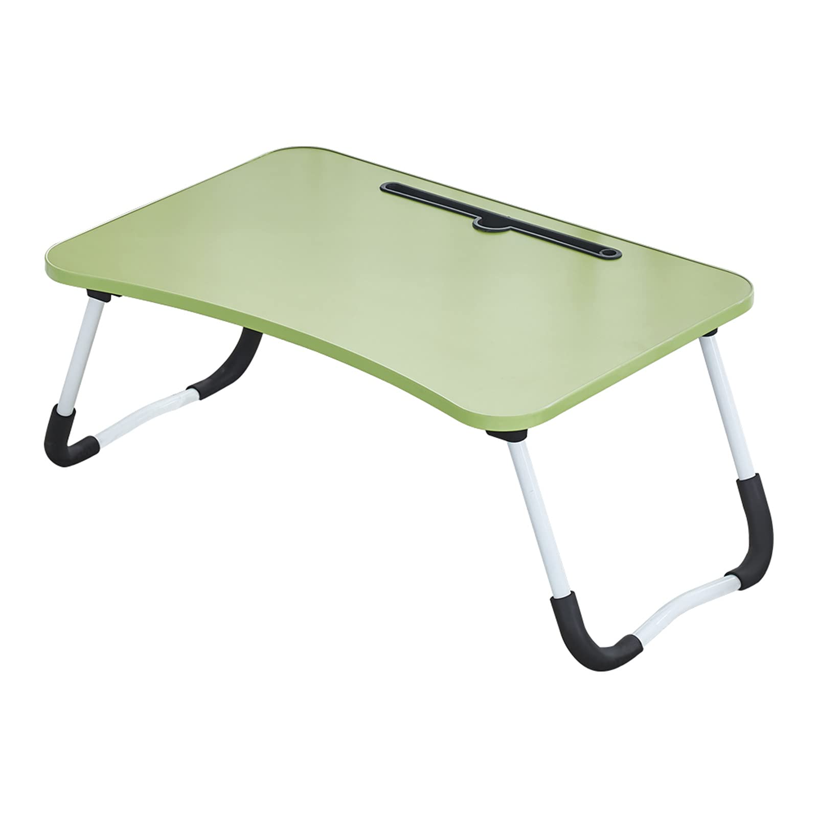 N/Q Green Kj Furnishing Portable Foldable Bed Desk Laptop Table With Phone Slot Notebook Stand Reading Holder For Eating Breakfast Watching Movie On Bed (Green)