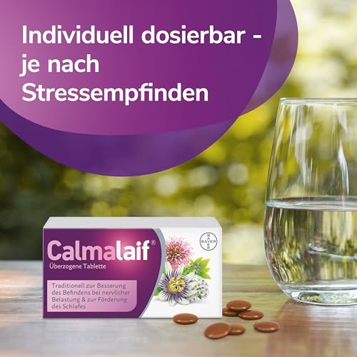 Calmalaif I pflanzliches Arzneimittel mit Extrakten aus 4 Heilpflanzen I bei Stressbeschwerden wie innerer Unruhe und Anspannung I 1 x 40 Tabletten