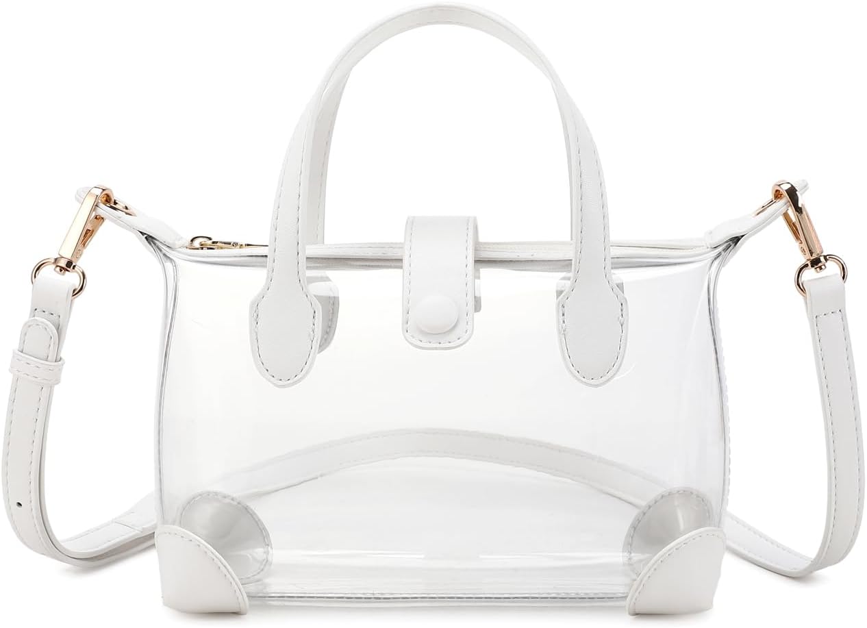 Clear Purse Handbag See Through Small Crossbody Bag Stadium Approved Clear Bag for Concerts Sports Events image 5
