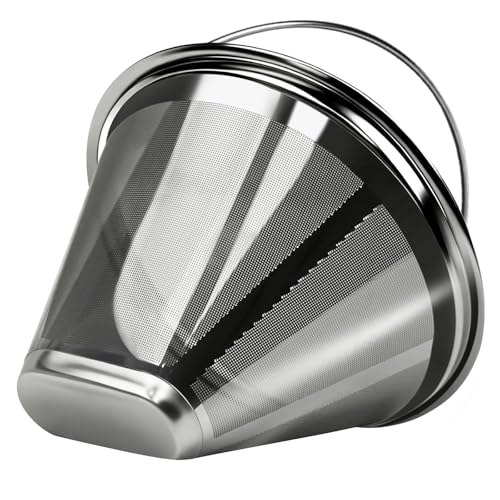 #4 Coffee Filter Reusable Coffee Filter Stainless Steel Coffee Filter Compatible with Technivorm Moccamaster KBGV KBT 79112 53923 59691 etc. Durable Stainless Steel Filter for Sustainable Brewing (1)