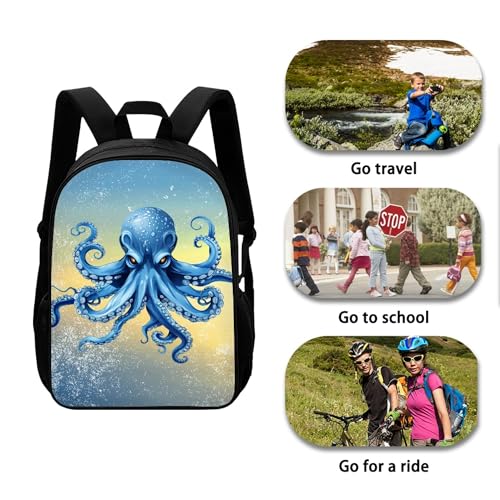 Kids Backpack Print School Bookbag Travel bag for Elementary Students Teens Girls Boys (Octopus) 5