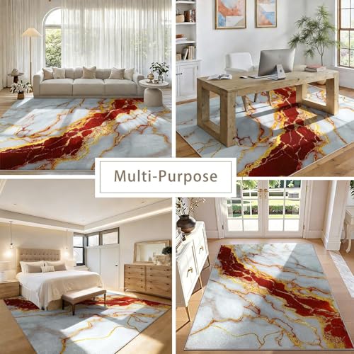 Tapete decorativo blanco y dorado 5x7ft de franela miniatura 4