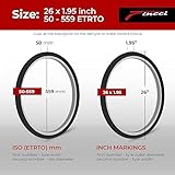 Fincci Durable Bike Tyres 26x1.95 - Foldable High Grip Kevlar 26 inch Bike Tyre with 26 inch Bike Inner Tube Schrader Valve - Tire 60 TPI for MTB, Hybrid, Enduro, Xc Bikes - Lightweight Tyre 50-559 - Image 2