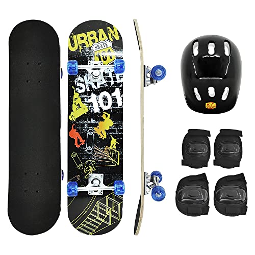 Skate com Acessórios Urban 78,5cm Madeira, DM Radical