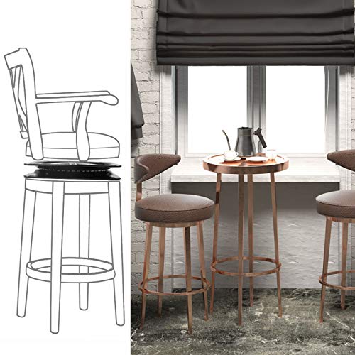 2 Pack 7 Inch Heavy Duty Bar Stool Swivel Replacement For Recliner Chair, Square Swivel Mechanism For Furniture, Seat Swivel Base Bar Stool Swivel Mount Plate, Ball Bearing Swivel Boat Seat, Black #TOP5