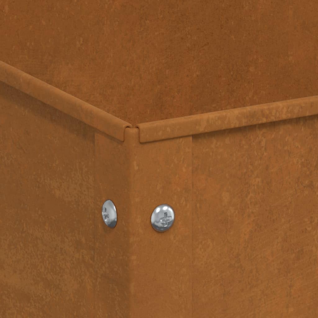 Fioriera in acciaio Corten resistente alle intemperie, 100,5 x 40,5 x 90 cm, vaso da giardino per terrazza e balcone, fioriera per erbe, verdure, decorazione ed esterni