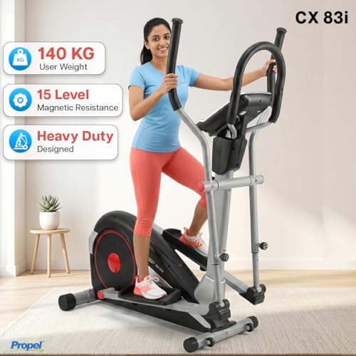 Image of Propel FitnessOne CX 83i Premium Elliptical Cross Trainer | Heavy-Duty 140 Kg Capacity | 14 Kg Flywheel | 15-Level Magnetic Resistance | 15 inch Performance Stride