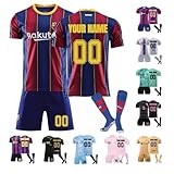 Custom Soccer Jersey for Kids and Adult, Personalised Jersey with Name Number, Soccer Shirts Shorts and Socks Set