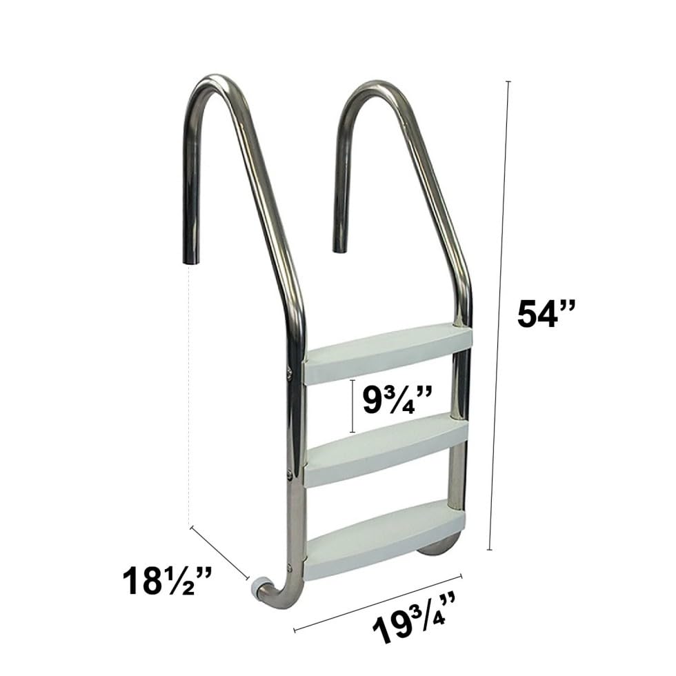 Escalera de Acero Inoxidable para Piscina de 3 Peldaños miniatura 4