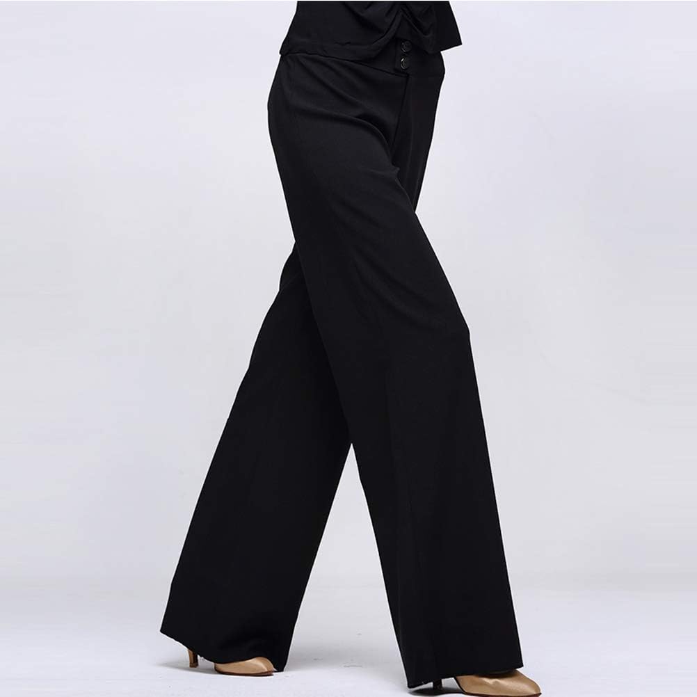 Professional High Waist Wide Leg Straight Latin Modern Samba Dance Pants for Women